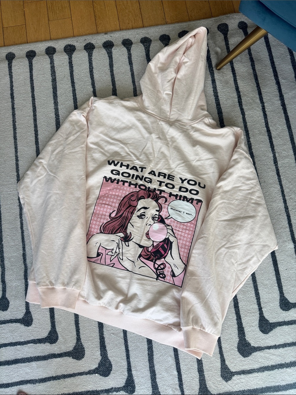 Boys Lie Light Pink Zip-up Hoodie